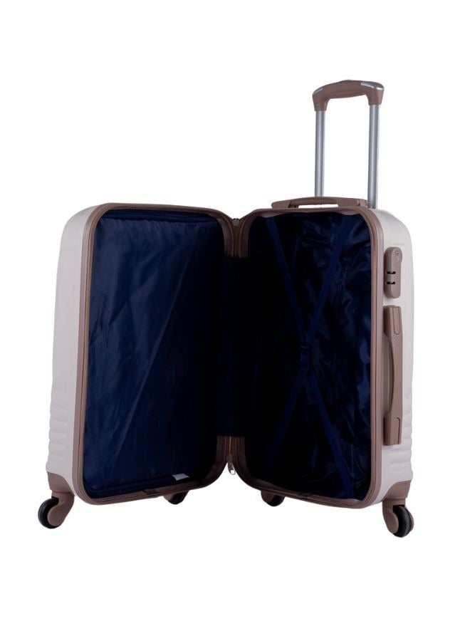 ليمرا طقم شنط سفر مكون من 5 حقائب أمتعة بعجلات و بتصميم صلب بيج - Image 4