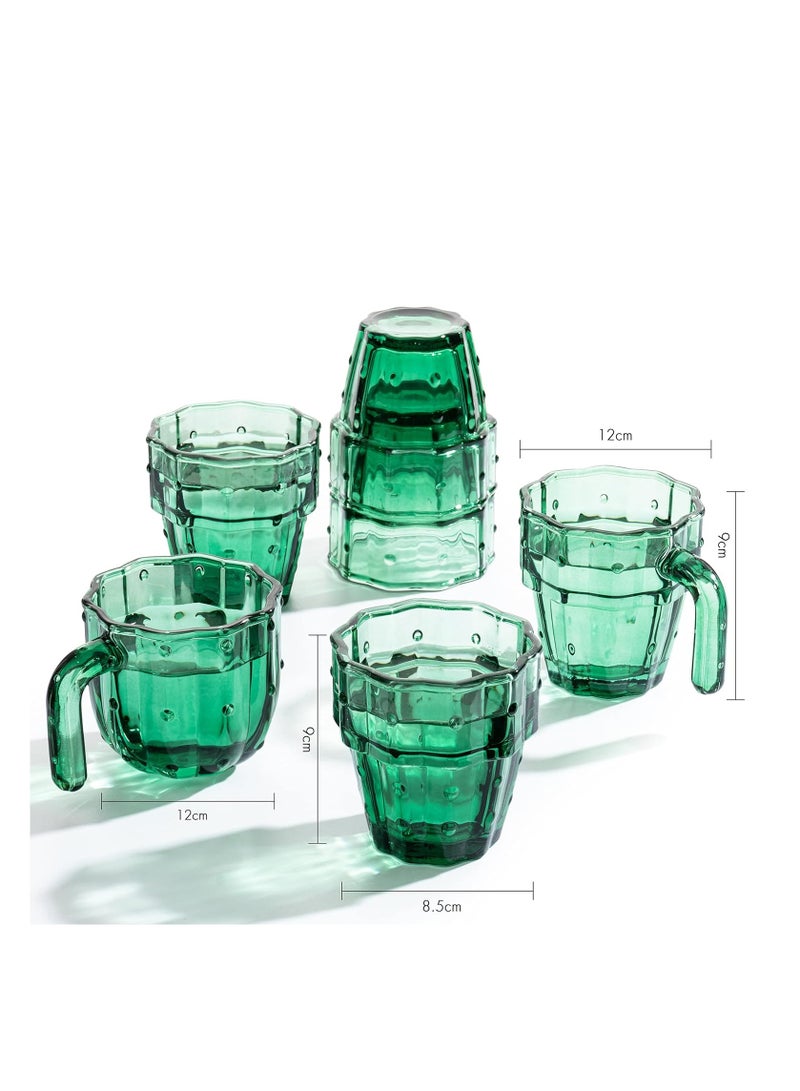 Y&D 4 Piece Cactus Glass Coffee Cup Set  - Image 5