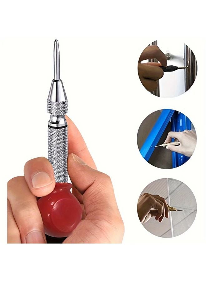 2pcs Automatic Center Punch Heavy Duty Spring Loaded Adjustable Tension - Image 3