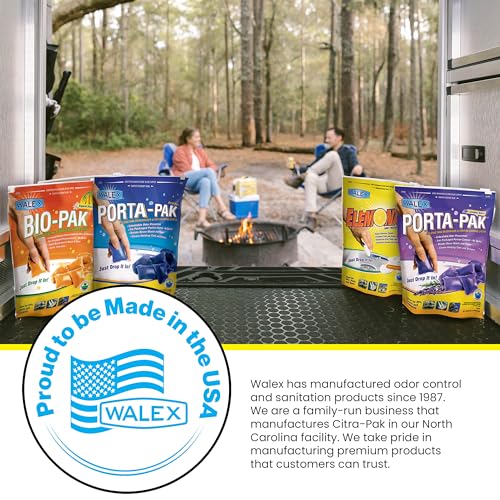 Walex Citra-Pak RV Marine Black Holding Tank Deodorizer Drop-Ins Treatment, Camper, Boat, Camping Porta Cassette Toilet Pods, Citrus, 30 Pack - Image 5