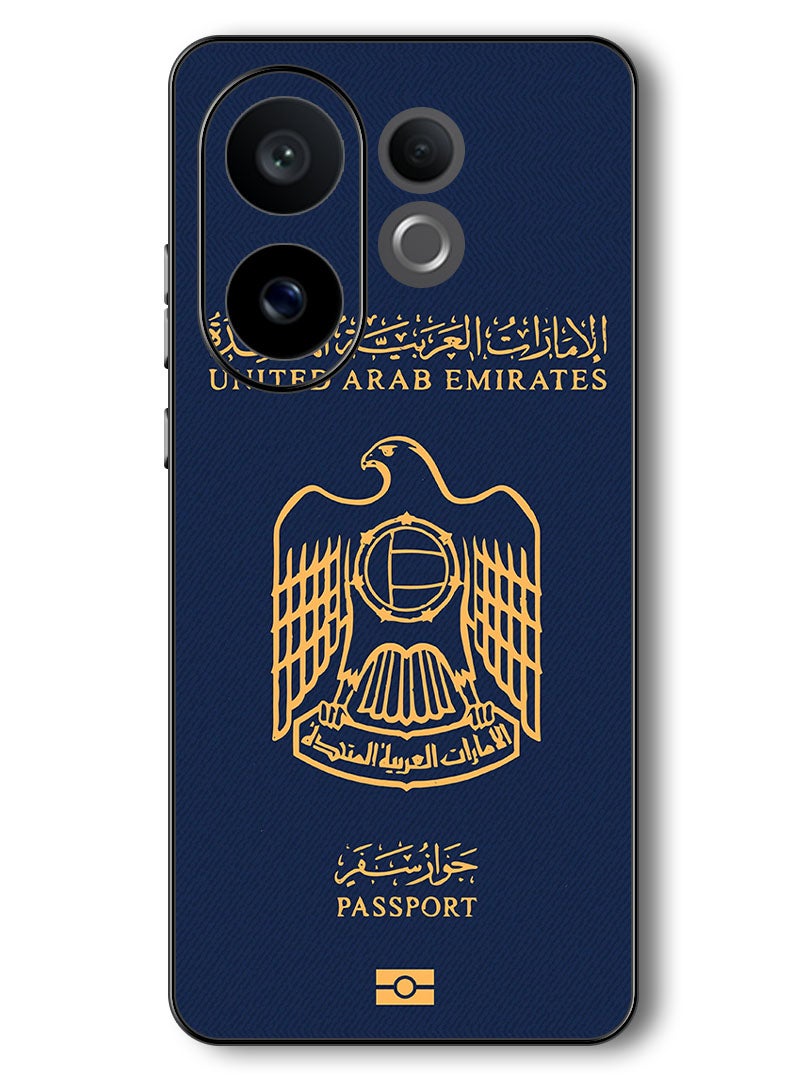 Theodor حافظة متوافقة مع فيفو V60 6.77 بوصة حماية مضادة للصدمات غطاء بامبر جواز سفر الإمارات - Image 1