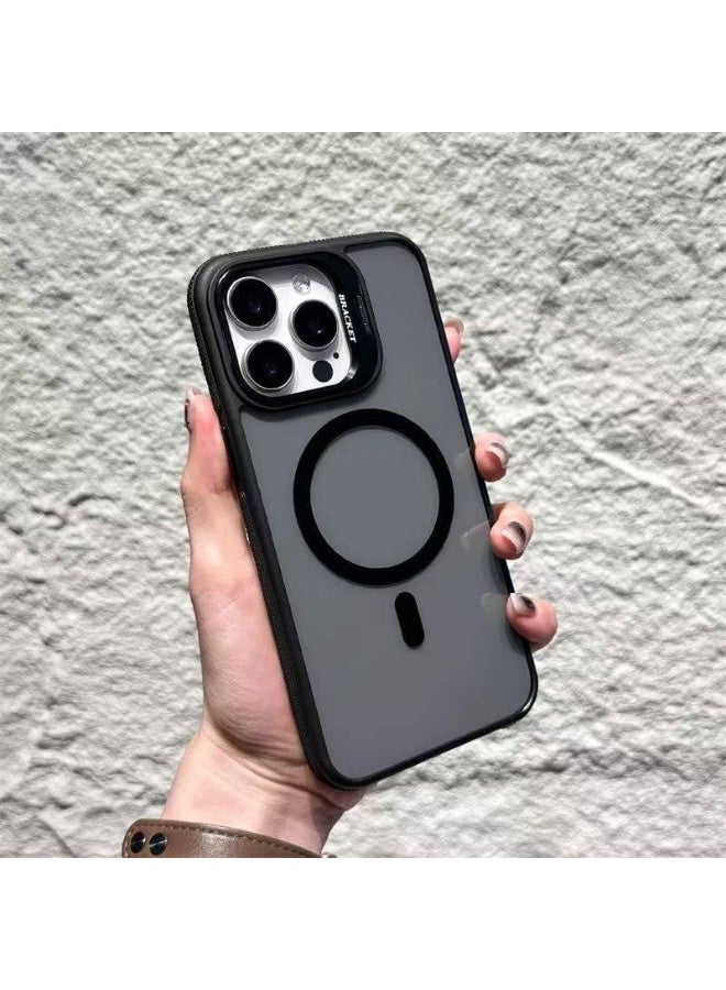 Magnetic Case for iPhone 13 Pro Max with Lens Stand, Compatible with Wireless Charging Cover, Anti-Fingerprint TPU Bumper Slim Shockproof Protective Case for iPhone 13 Pro Max - Image 1