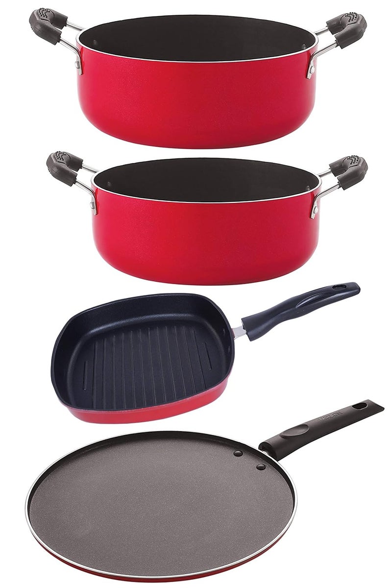 Nirlon Nirlon Chemical Free 4 Piece NonStick Coated Kitchenware Combo Set CS22_ST11_GP245_CS24  - Image 1