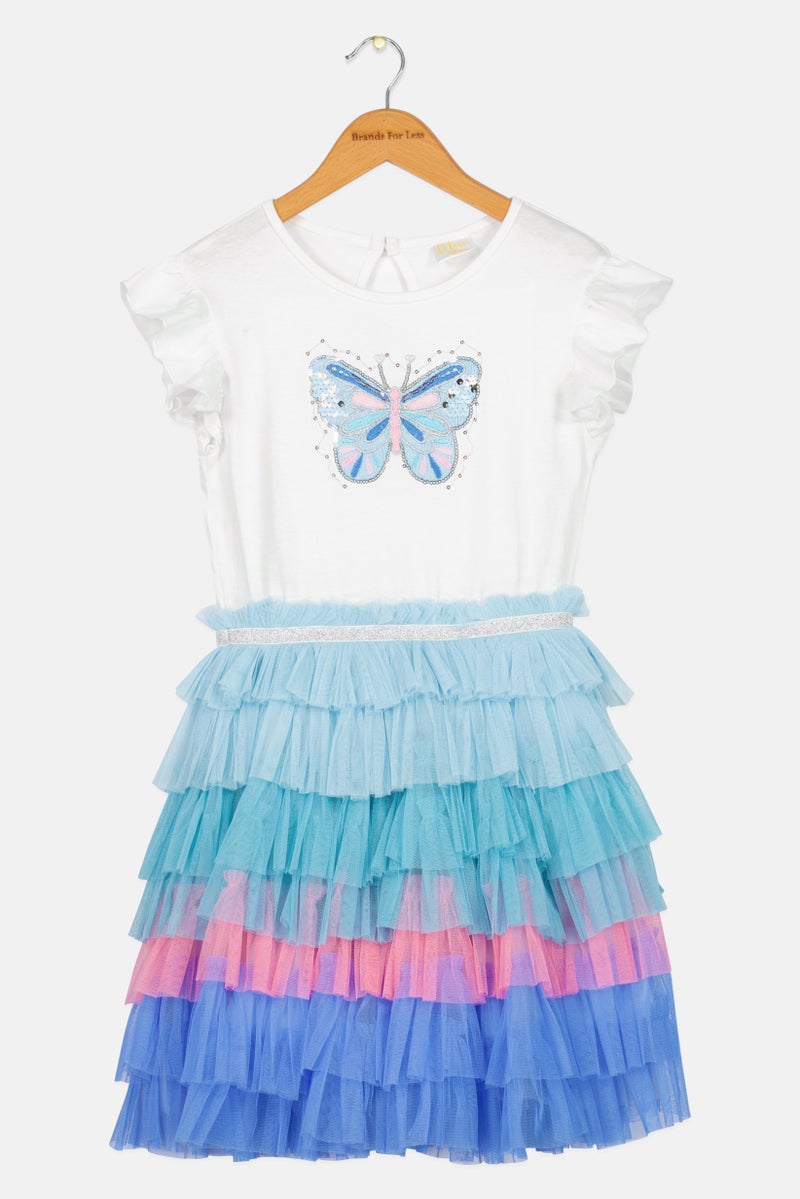MISS Kids Girl Textured Dress, Multicolor - Image 2