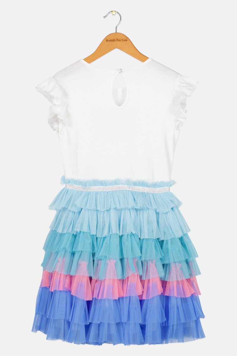 MISS Kids Girl Textured Dress, Multicolor - Image 3