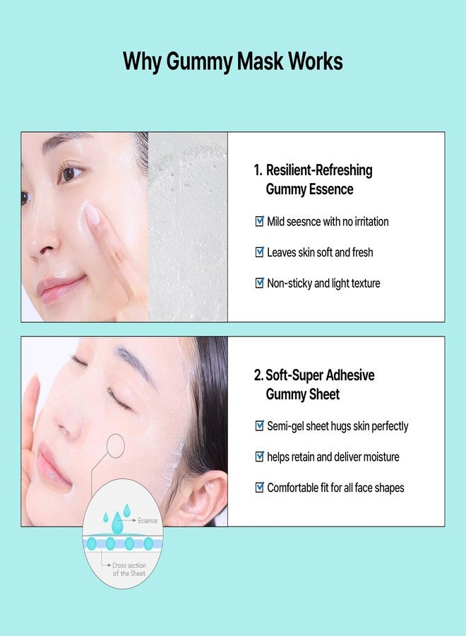 EDIT.B Waterfull Gummy Mask 5 Pcs, Hydrating Korean Daily Skincare Facial Sheet Mask for Sensitive Skin, Skin-Adhering Gummy Texture for Intense Moisture & Soothing Care, Calming, Brightening (MILK) - Image 3