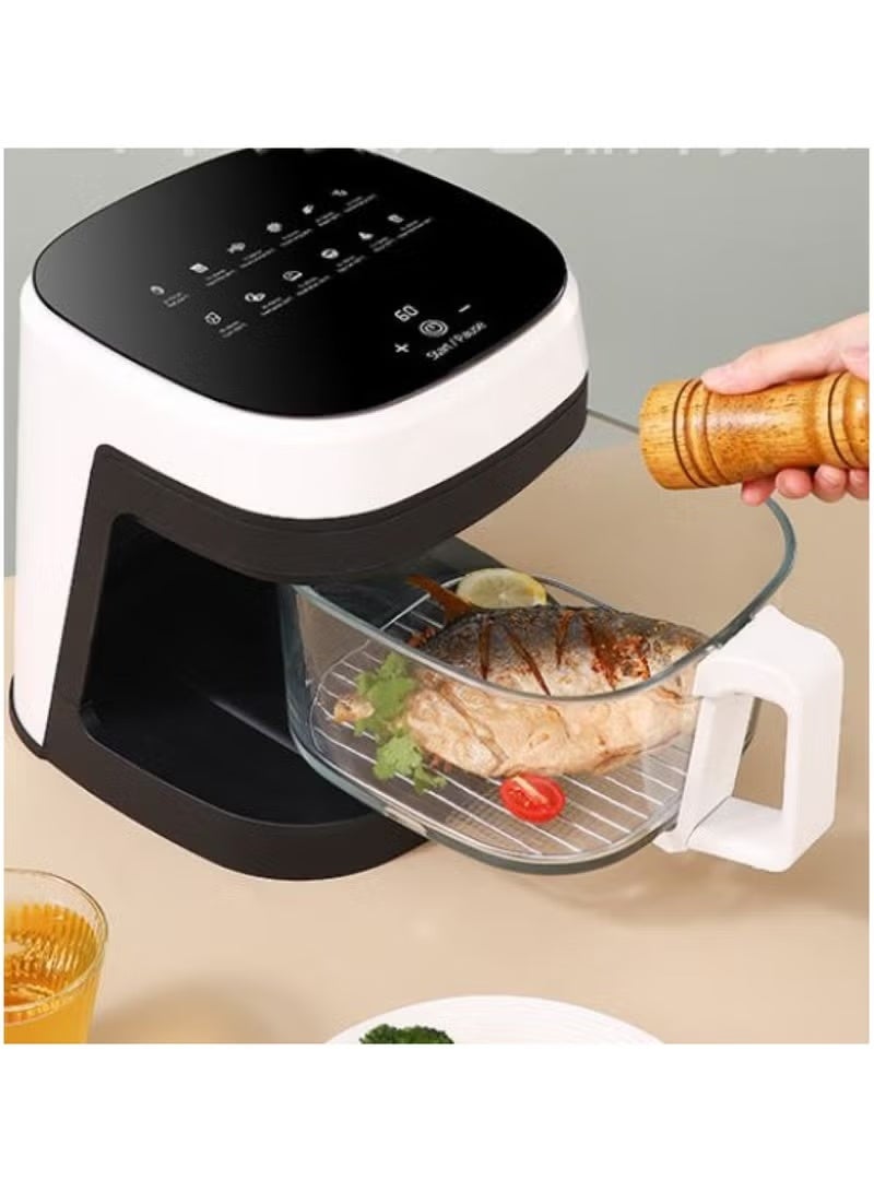 Denx Air Fryer 6L Capacity – 2400W Glass Air Fryer with One-Touch Digital Screen, Oil-Less Frying, Rapid Air Technology, Easy-Clean Non-Stick Basket, Perfect for Healthy Cooking - Image 4