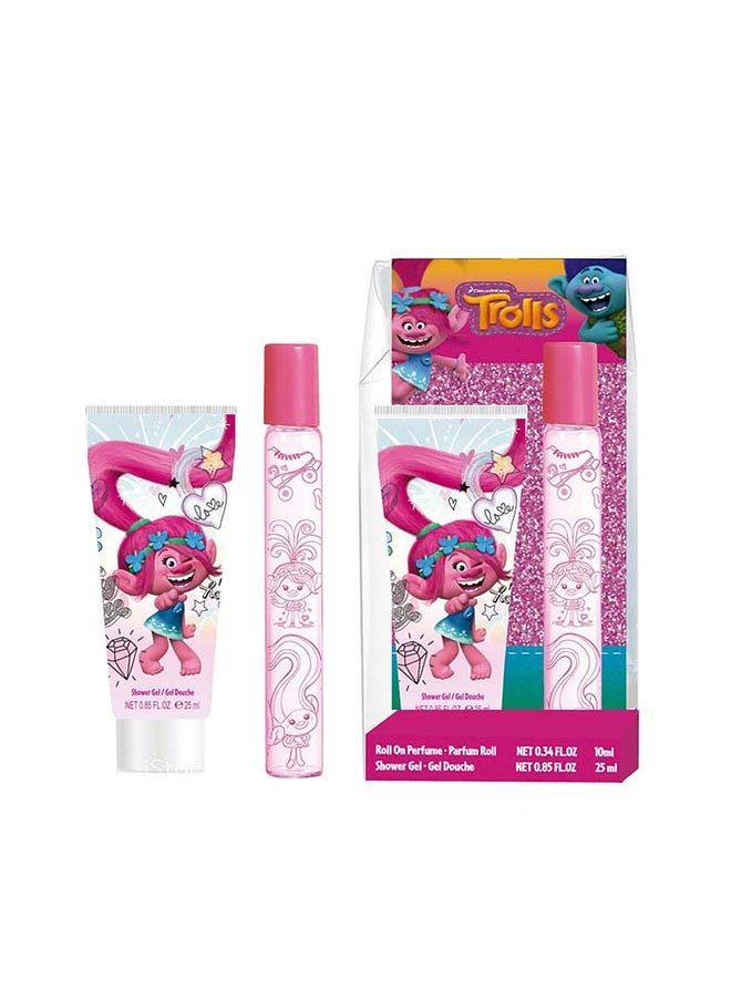 Air Val - Mini Set Trolls Roll-On Perfume 10Ml, Sg 25Ml - Image 1