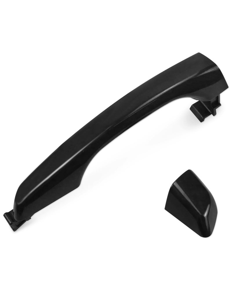JUQAFY Exterior Door Handle Fit for Hyundai Elantra 2017 2018 2019 2020 2021 2022 Rear Left Side Black - Image 1