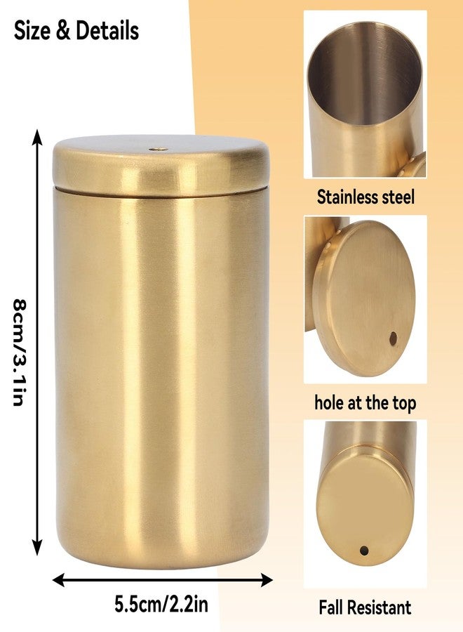 Gsycle 2PCS Gold Toothpick Holder, Toothpick Dispenser Toothpick Box Stainless Steel Toothpick Holder Toothpick Case for Kitchen Restaurant - Image 3