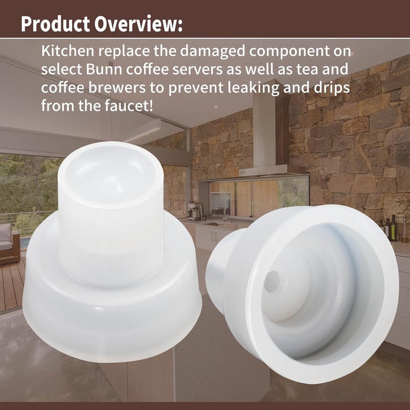 AQBB 6 Pack 00600.1000 Faucet Silicone Rubber Seat Cup, Fit for Bunn Beverage Equipment (6) - Image 3