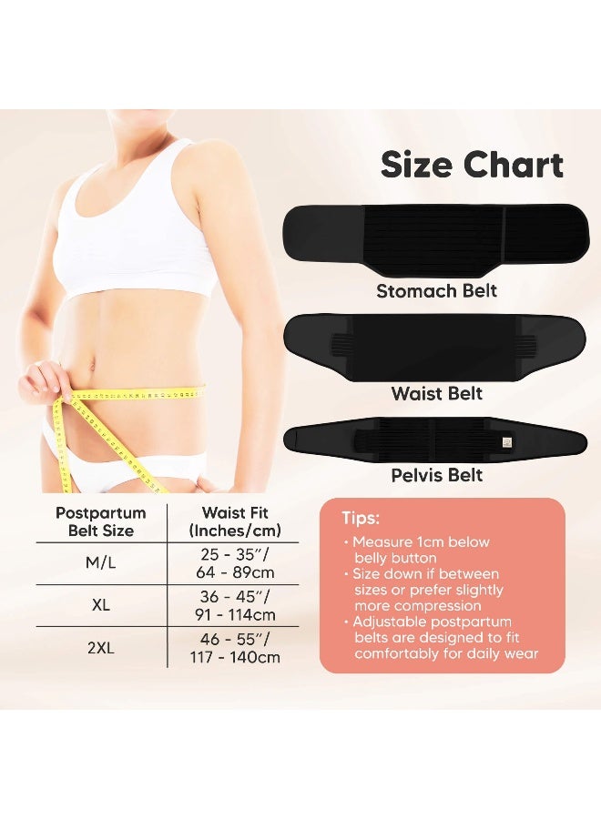 KeaBabies Revive 3-in-1 Postpartum Recovery Belt, Belly Wrap, Classic Ivory - Image 5