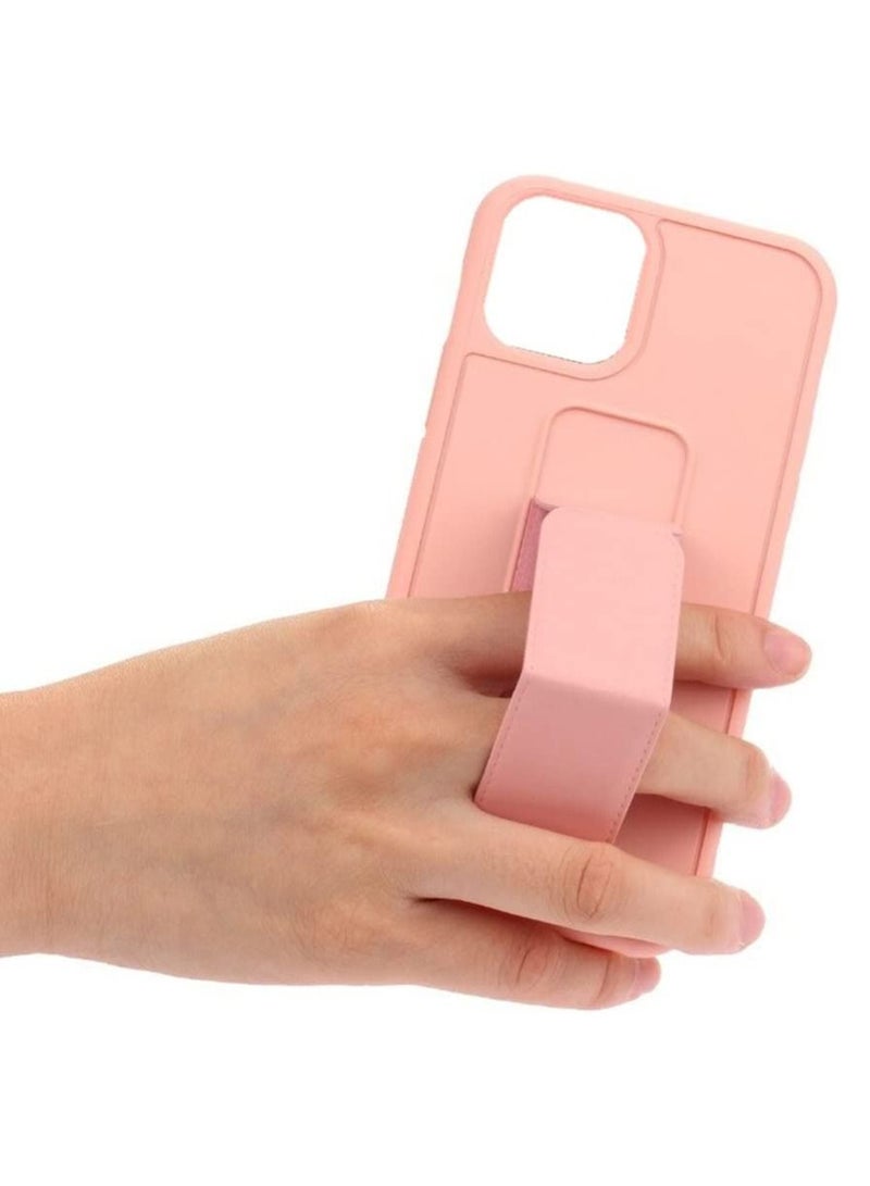 VITION Case Cover For iPhone 14 Plus Finger Grip  Phone holder Case Car Magnetic Multi-function 3 in 1 Shockproof Back Cover Protective Case (iPhone 14 Plus Light Pink) - Image 4