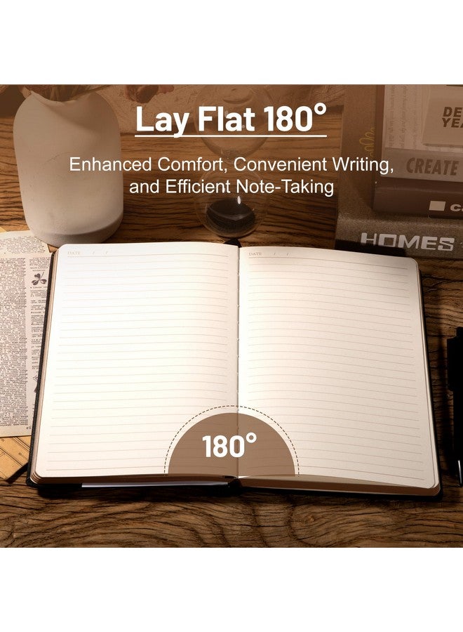 CAGIE Compass Leather Notebook Journal For Men, 100 Gms 288 Pages Lined Journals For Writing, A5 Hardcover Journaling Notebooks Gift Set With Pen For Travel Office Daily Writing  - Image 4