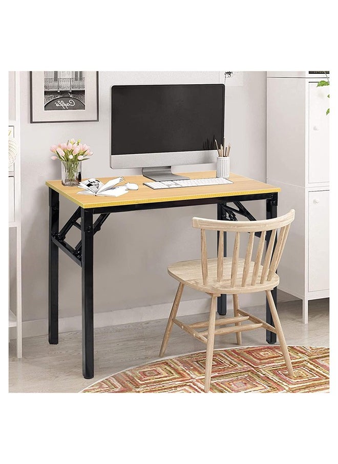 SKY-TOUCH - Folding Table Multi Functional Portable Desk With AdjUStable Height Legs For Computer Camping, Garden, Picnic,Coffee,Bbq,120 60 75Cm, Wood, SK3C3-folding desk 120×60cm - Image 1