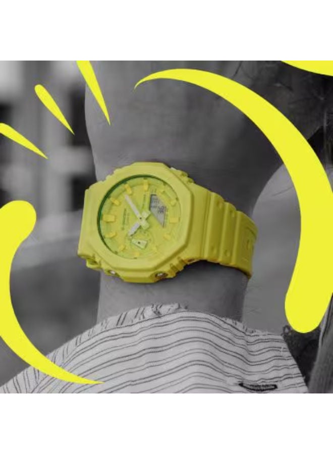 CASIO Resin Analog+Digital Wrist Watch GA-2100-9A9DR - Image 2