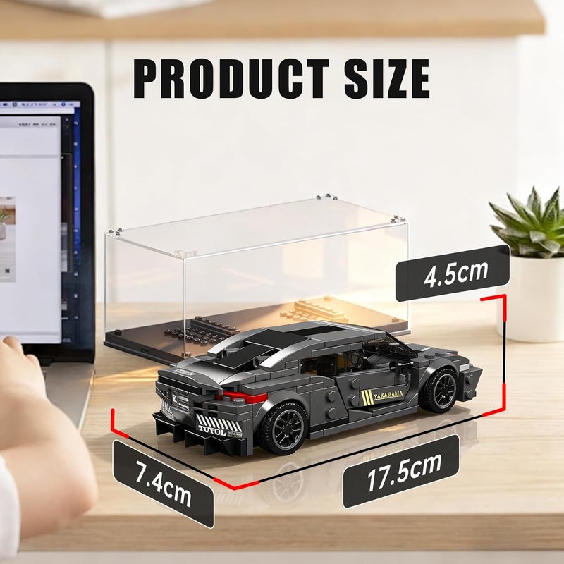 mould king 27052 Speed Champion Racing Car Building Toy with a Display Case, Model Building Block Model Car Kit, Gift for kids & Adults (389Pcs) - Image 3