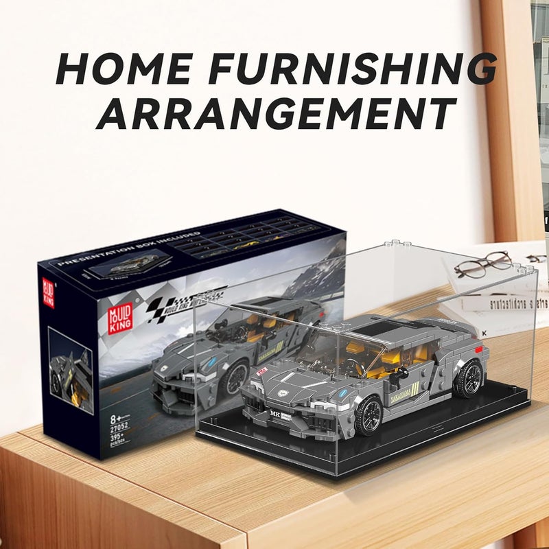 mould king 27052 Speed Champion Racing Car Building Toy with a Display Case, Model Building Block Model Car Kit, Gift for kids & Adults (389Pcs) - Image 2