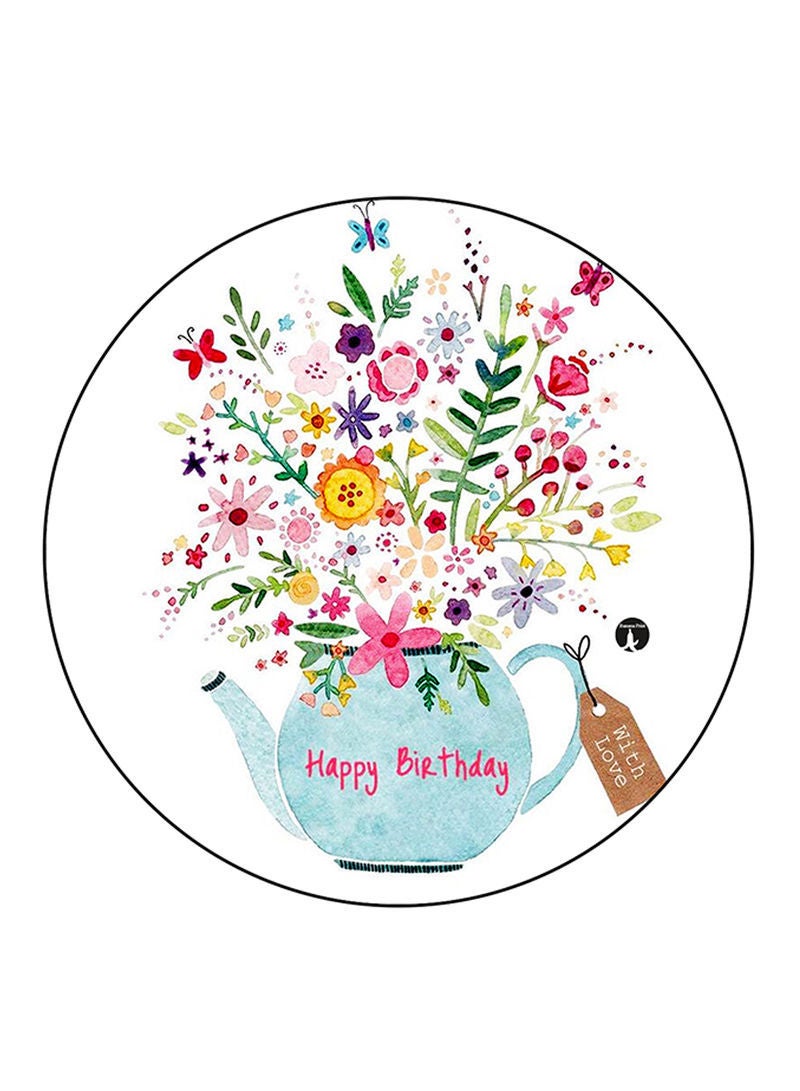 RKN Flowers Printed Mouse Pad  Multicolour