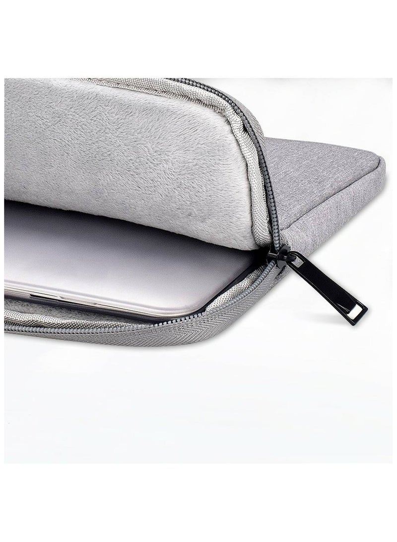 Devia Justyle Laptop Carrying Handbag 15.4" Compatible for MacBook Pro 15.4" & 16" - Slim Portable Waterproof Sleeve Case Cover Bag - Bump & Shock Absorption - Light Gray - Image 2