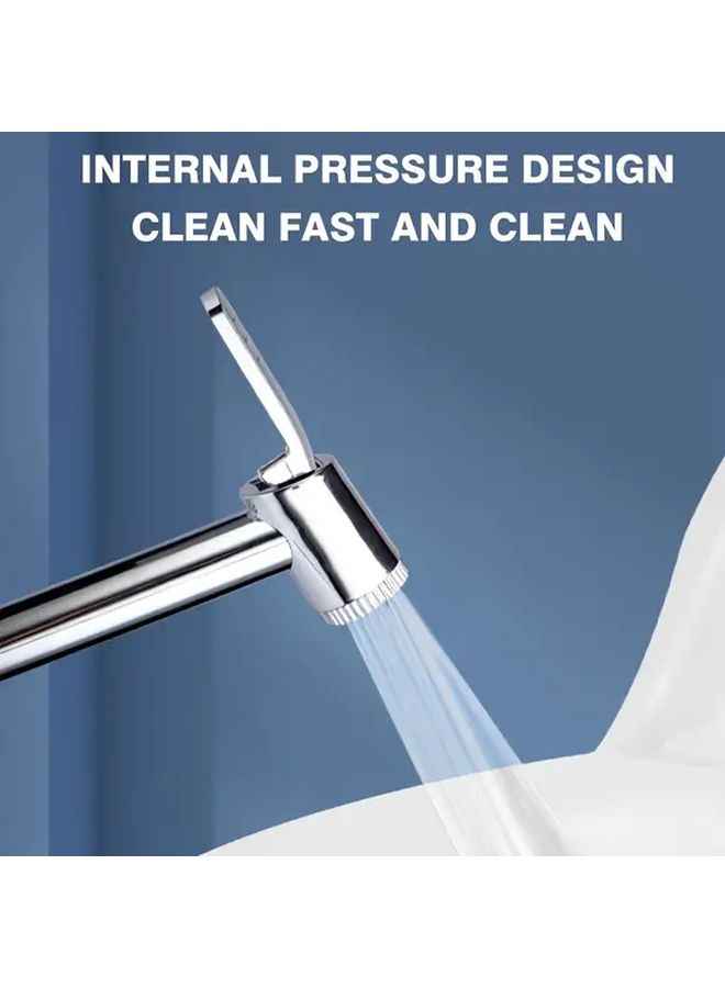 Adjustable Bidet Sprayer Kit With Long Spray Gun And 78 74 Inch Gray Telescopic Hose - Image 2