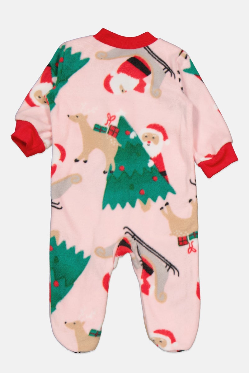 carter's Toddlers Girl Allover Print Long Sleeves Jumpsuit, Pink - Image 2