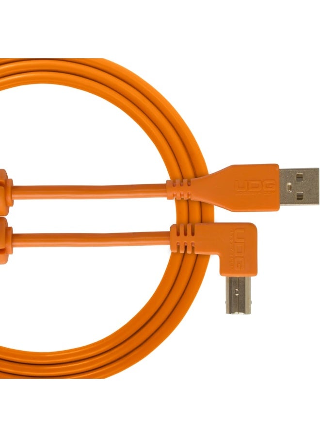 UDG Ultimate Audio Cable USB 2.0 A-B, Orange, Angled, 3 m