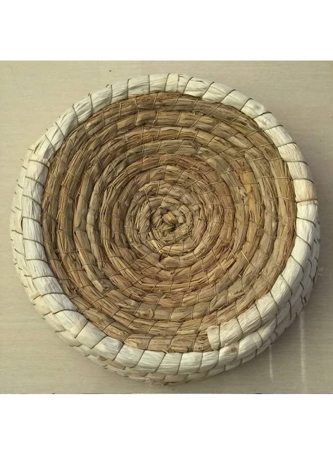 fashionhome Hand-woven Large Rabbit Nest Summer Breathable Natural Straw Mat - Image 1