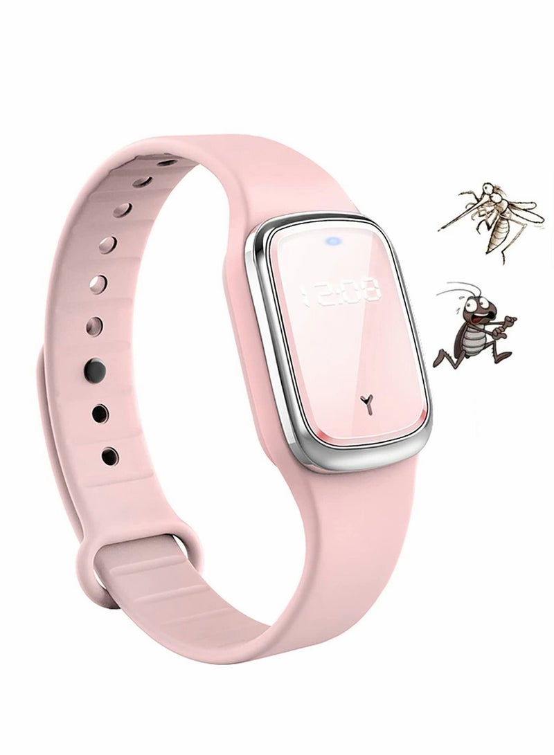 USB Rechargeable Ultrasonic Mosquito Repellent Bracelet - Waterproof Smart Anti Mosquito Wristband - Image 1