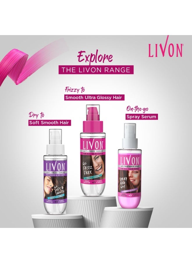 ليفون سيروم الشعر ليفون للشعر الجاف والمجعد | يوفر اللمعان والنعومة والحماية من التلف| يترك في المصل للنساء والرجال| مع فيتامين هـ وزيت الأرغان | 100 مل (عبوة من قطعتين) - Image 2