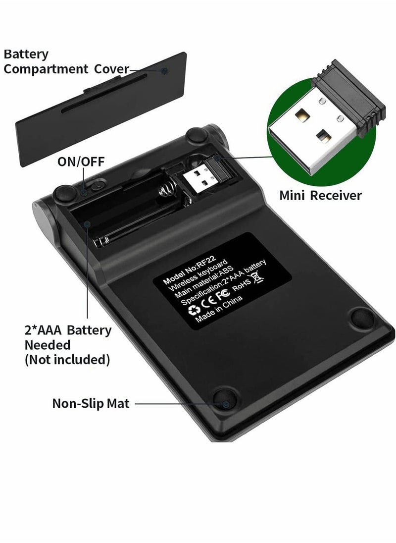 SYOSI - 22 Keys Bluetooth Wireless Number Pad Rechargeable 10Key 2.4GHz Numeric Keypad Efficiently Data Entry with Arrow for Laptop Desktop MacBook Pro Air iMac iPhone iPad - Image 1