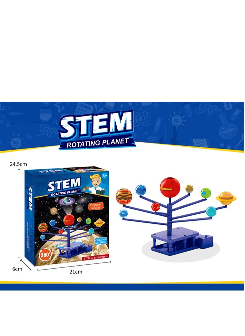 STEM - Power planet, with projection automatic rotation ,Science and Physics home chemical lab Educational Game for kids and It is an educational game that helps focus, creativity,Children's DIY 6+ Years - Image 1