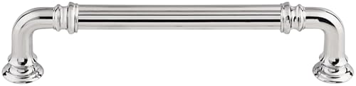 Top Knobs TK323PC Chareau Collection 5" Reeded Pull, Polished Chrome - Image 1