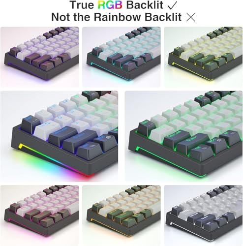 AULA 60 Percent Wired Mechanical Gaming Keyboard, 29 RGB Backlit Custom Hot Swappable Keyboards, Brown Switch 60% Mini Small Compact Design for PC/Mac/Laptop/Wins(Wired Version) - Image 4