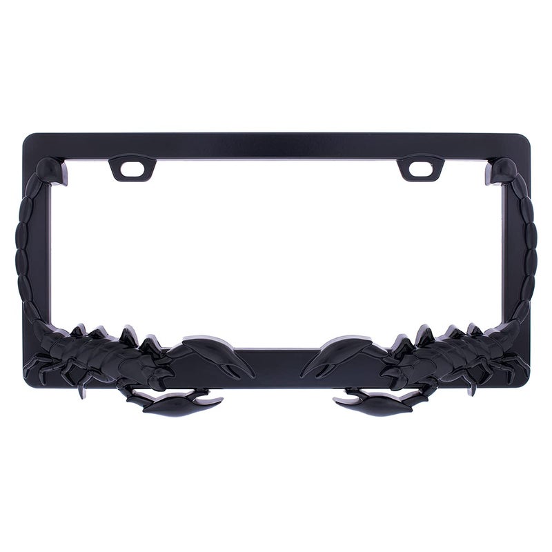 United Pacific Black Scorpion License Plate Frame, 12x6 inches
