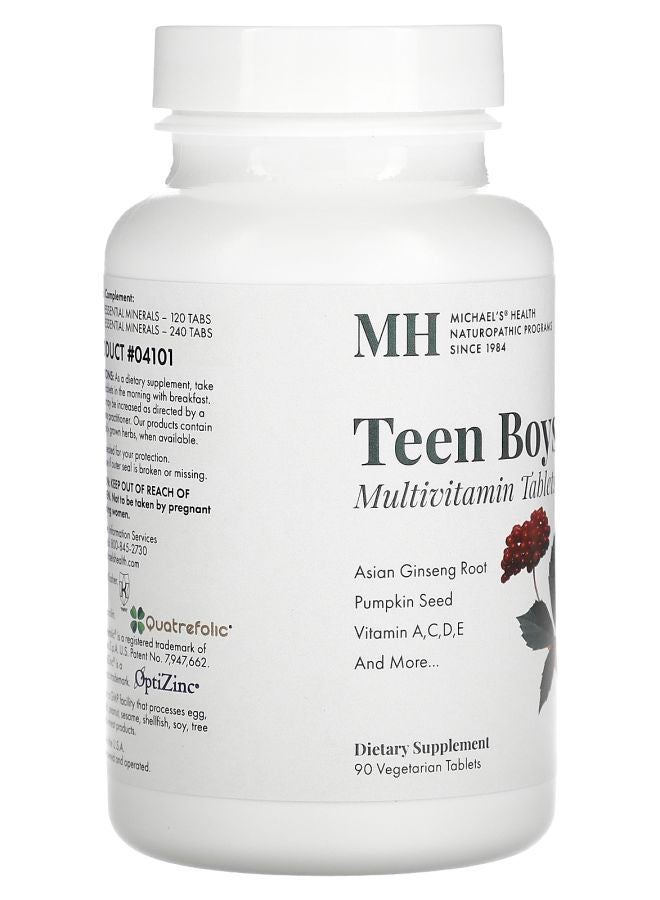 Michael's Naturopathic Teen Boys Multivitamin 90 Vegetarian Tablets - Image 2
