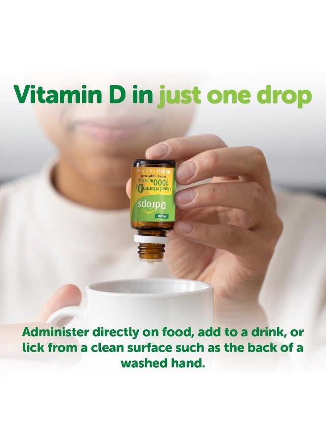 Ddrops قطرات فيغان السائلة من فيتامين د2 1000 وحدة دولية للبالغين - Image 5