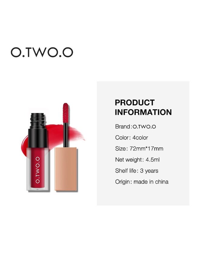 O.TWO.O O2O Long-Lasting Lip & Cheek Tint 4.5ml - 04 Rose Red - Image 4