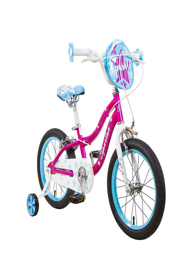 Spartan Sparkle Kids Bike | 16 Inch Wheel Size With Training Wheels | Single Speed | Purple Color - Image 2