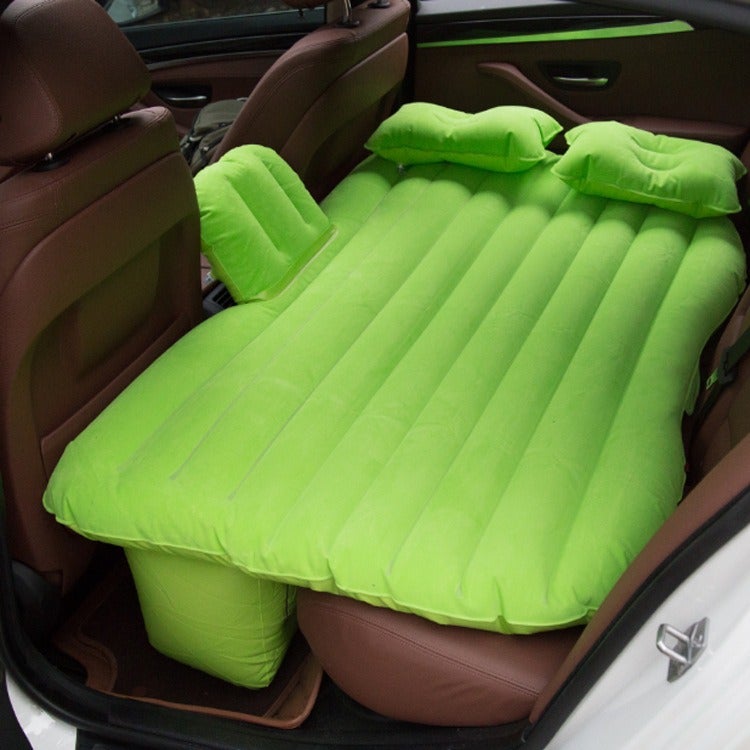Car Rear Seat Air Mattress - Inflatable Bed for SUVs and Sedans - Straight Pattern Black - Image 5
