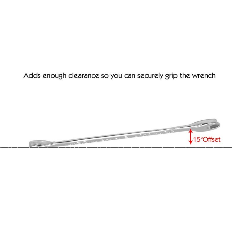 Miular Metric Combination Wrench Set, 5.5mm Commercial Grade Drop Forged Spanners, 4 Pack - Image 3