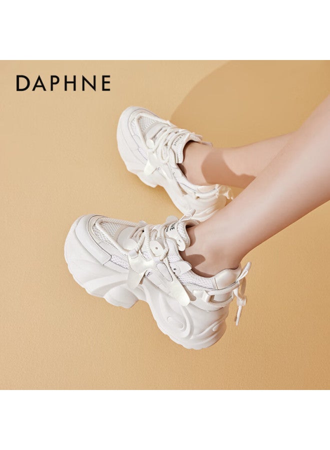 Daphne Chunky Sneakers For Women, Thick-soled Height-increasing Sports Shoes, Versatile Fashionable Casual Shoes For All Seasons, Beige, Size 40 - Image 5