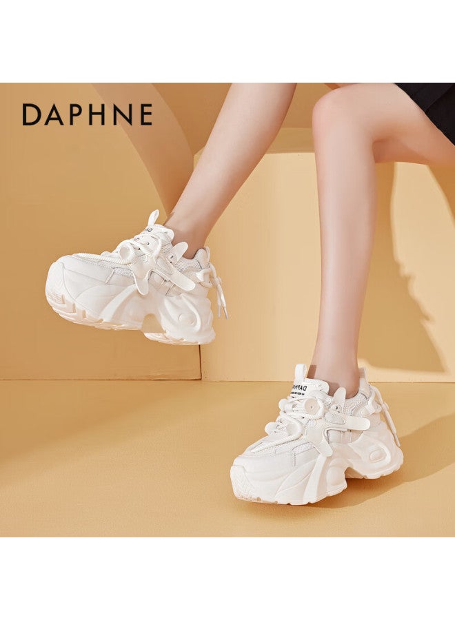 Daphne Chunky Sneakers For Women, Thick-soled Height-increasing Sports Shoes, Versatile Fashionable Casual Shoes For All Seasons, Beige, Size 40 - Image 4