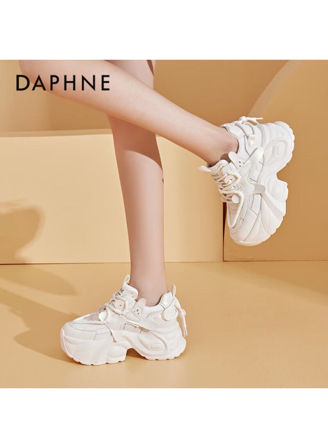 Daphne Chunky Sneakers For Women, Thick-soled Height-increasing Sports Shoes, Versatile Fashionable Casual Shoes For All Seasons, Beige, Size 40 - Image 2