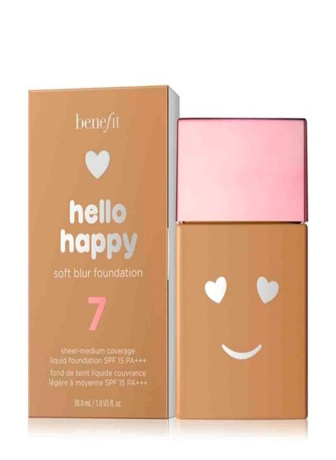 benefit - Benefit Hello Happy Soft Blur Foundation Shade 07 - 30ml - Image 1