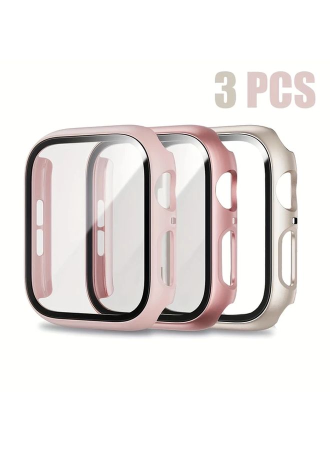3pcs Frosted Silvery Black Midnight Blue Protective Case Set for Apple Watch 44mm - Image 1