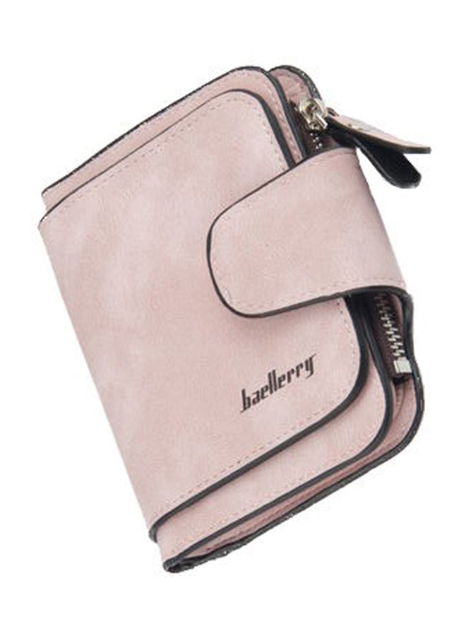 baellerry Zipper Closure Coin And Card Wallet Beige - Image 4