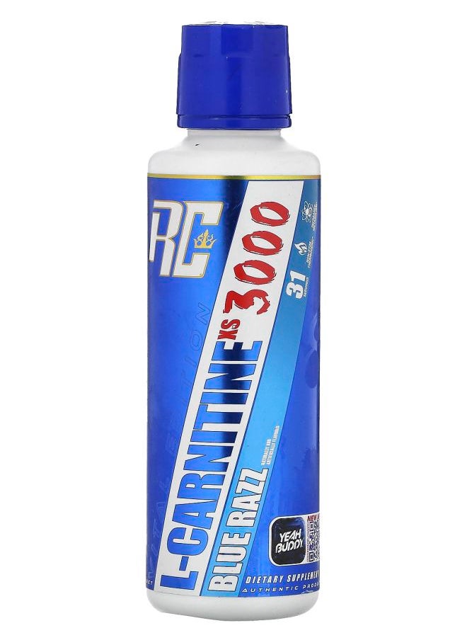 RONNIE COLEMAN Vital Edition L-Carnitine XS 3000 Blue Razz 16 fl oz (473.28 ml) 
