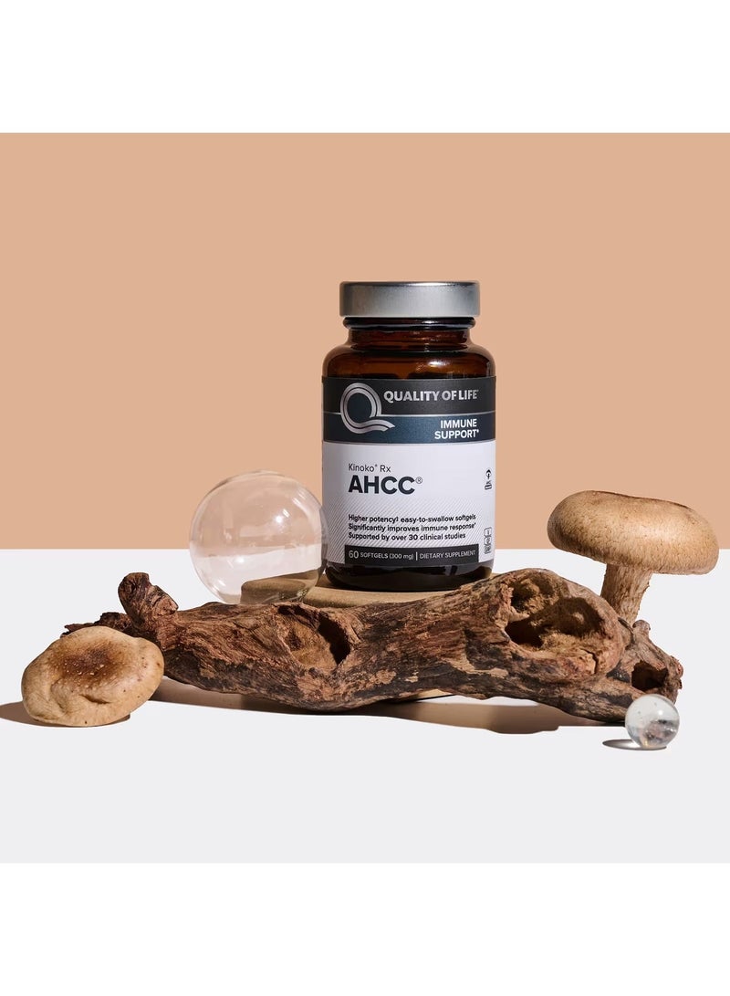 Quality of Life, Kinoko Rx, AHCC, 60 Softgels (300 mg per Softgel) - Image 4