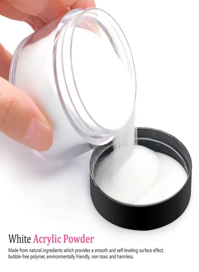 Molisaka White Acrylic Powder - Professional Nail Powder for Extension French Nail Art - 1.58oz - Image 2